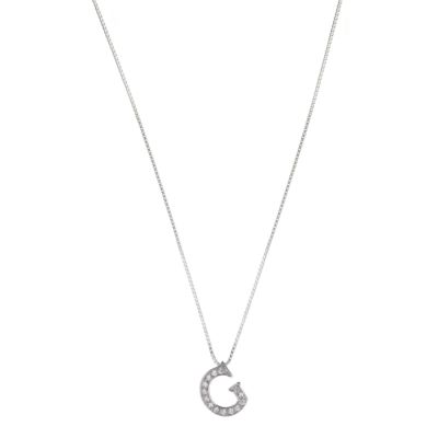 View Guess Collection cubic zirconia pave heart pendant