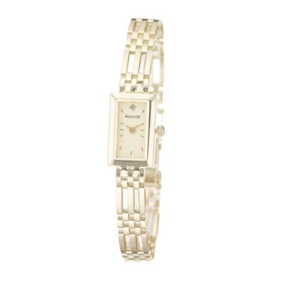 Accurist ladies' 9ct gold bracelet watch - Product number 6025897