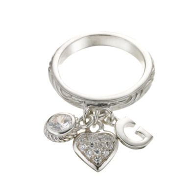 View Guess Collection square cubic zirconia ring - size P