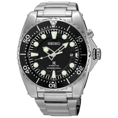 Seiko men's titanium kinetic bracelet watch