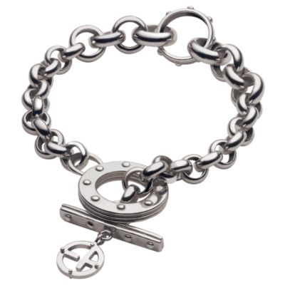 Emporio Armani sterling silver multi-size link bracelet