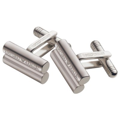 Armani sterling silver barrel cufflinks