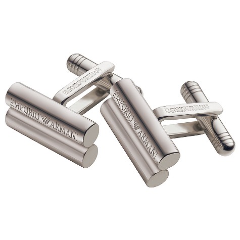 Emporio Armani sterling silver barrel cufflinks