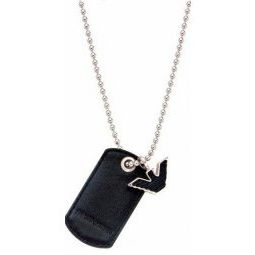 View Emporio Armani mens sterling silver and onyx logo cufflinks