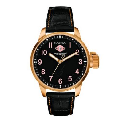 Nautica men's rose gold-plated strap watch - Product number 6044352