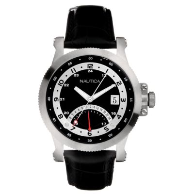 Nautica men's stainless steel GMT strap watch - Product number 6044484