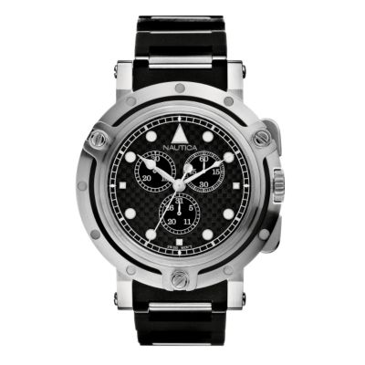 Nautica men's stainless steel chronograph bracelet watch