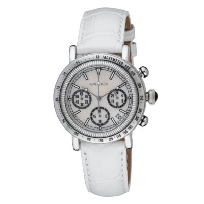 Nautica ladies' mother of pearl dial chronograph strap watch - Product number 6044603