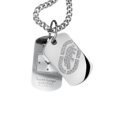Marc Ecko Silver Dog Tag