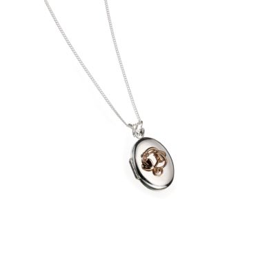 9ct Rose Gold and Silver Locket