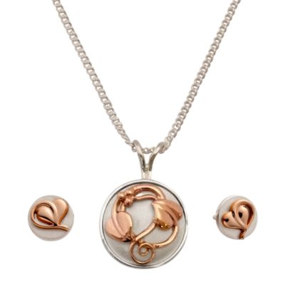 Clogau Gold 9ct Rose Gold Pendant and Earrings Set - Product number 6060587