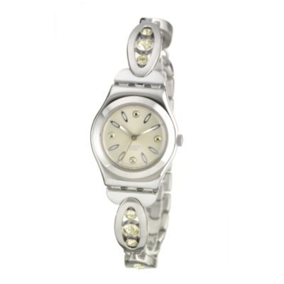 Swatch Flor De Sol Ladies' Stone-set Bracelet Watch - Product number 6062938
