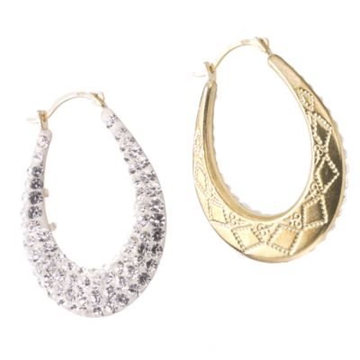 Evoke 9ct Gold 22mm Creole Earrings - Product number 6068197