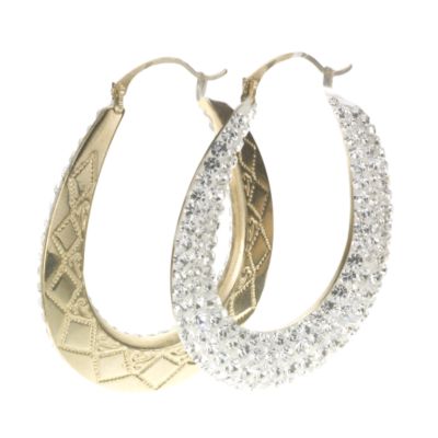 Evoke 9ct Gold 32mm Creole Earrings - Product number 6068200