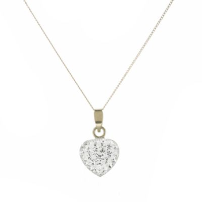 Evoke 9ct Gold Small Heart Crystal Pendant - Product number 6068316