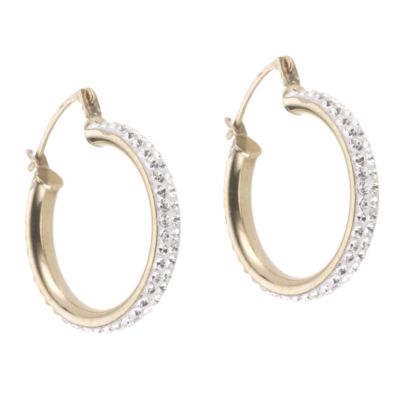 9ct Gold 20mm Round Creole Earrings