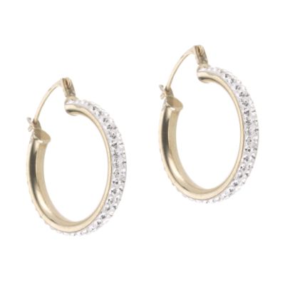 9ct Gold 30mm Round Creole Earrings
