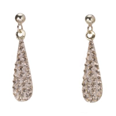 Evoke 9ct Gold Crystal Drop Earrings - Product number 6068375