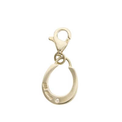 Hot Diamonds 9ct gold diamond-set horseshoe charm - Product number 6072445