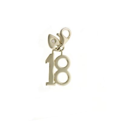 hot Diamonds 9ct gold diamond-set 18 charm