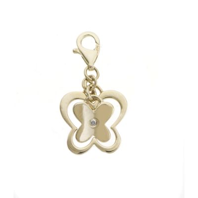 Hot Diamonds 9ct gold diamond-set butterfly charm - Product number 6072852