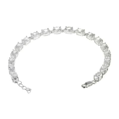 Sterling Silver And Cubic Zirconia Men's Oval Curb Bracelet