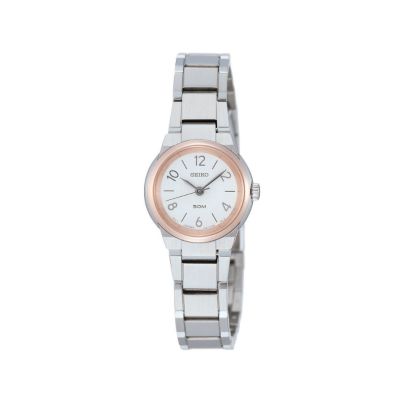 Seiko Ladies' Round White Dial Bracelet Watch