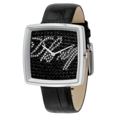 View DKNY square dial black strap watch