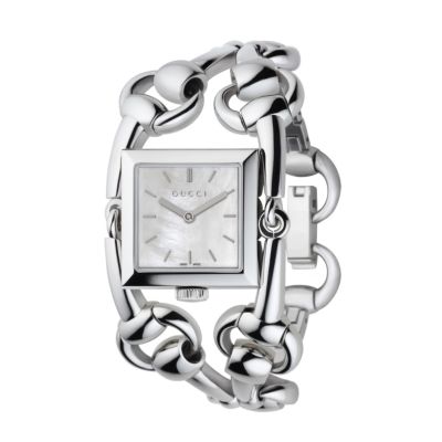 Gucci Signoria ladies' large stainless steel mother of pearl bracelet watch - Product number 6080111