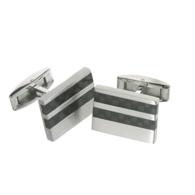 Colibri carbon fibre cufflinks