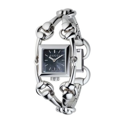 Gucci Signoria ladies' small black mother of pearl bracelet watch - Product number 6080448