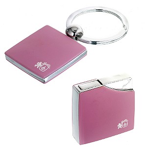 Colibri Pink Key Ring and Lighter Set