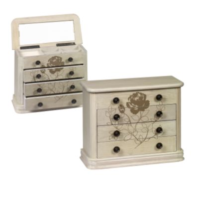 Floral Design Chest Of Drawers Storage Box