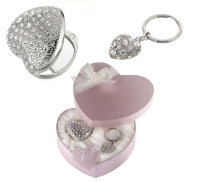 View Heart Compact And Keyring Set