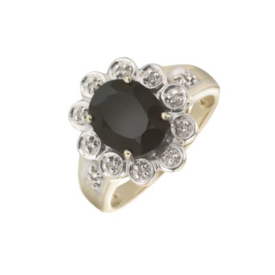 9ct Gold 3.5ct Sapphire and Diamond Ring - Product number 6084516