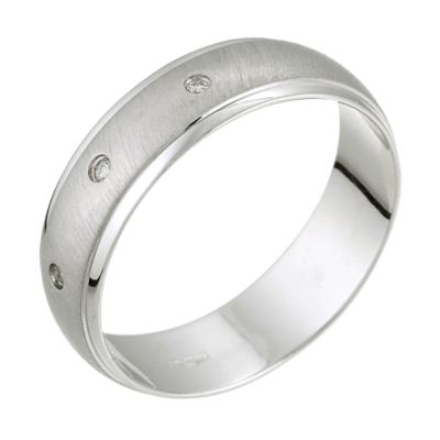 9ct White Gold Three Diamond Ring - Product number 6097669
