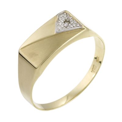 9ct Yellow Gold Sapphire Diamond Ring - Product number 6098711