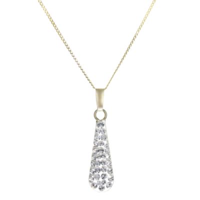 9ct Gold Glitter Drop Pendant