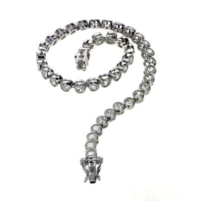 Sterling silver cubic zirconia tennis bracelet - Product number 6109314