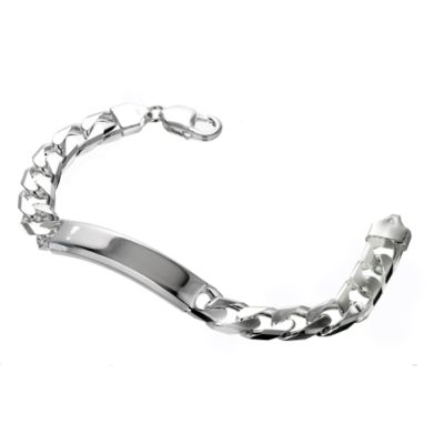 Men's sterling silver ID bracelet
