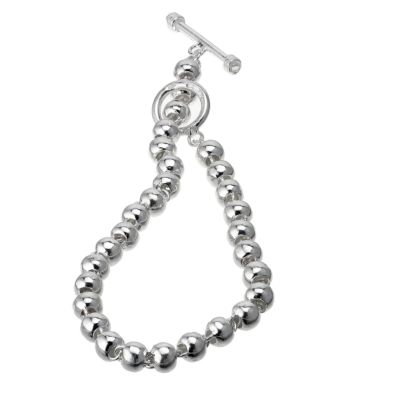 sterling silver bead bracelet