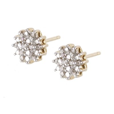 9ct Yellow Gold Diamond Earrings - Product number 6115268