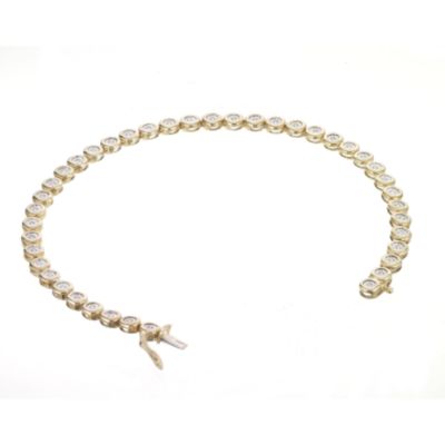 9ct yellow gold diamond bracelet - Product number 6115381