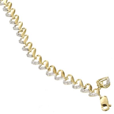 9ct yellow gold and diamonds bracelet - Product number 6116000