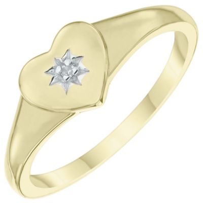 9ct Gold Diamond Set Ring Size H H.Samuel