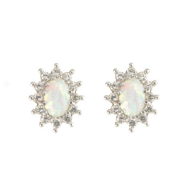 9ct Yellow Gold Imitation Pearl Stud Earrings - Product number 6118003