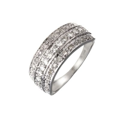 9ct White Gold 1/2 Carat Diamond Eternity Ring