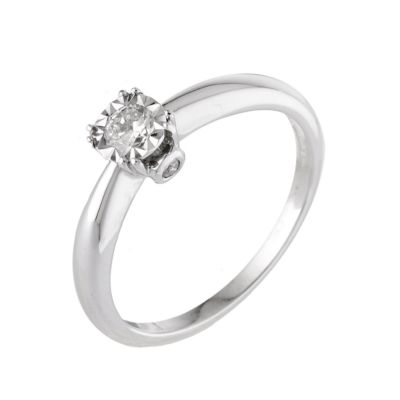 18ct White Gold Illusions Set Third Carat Diamond Ring - Product number 6124763