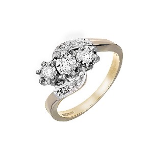 0.15 Carat Three Stone Diamond Ring