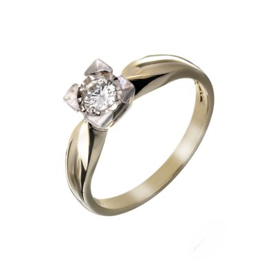 9ct Gold 1/4 Carat Diamond Solitaire Ring - Product number 6125646